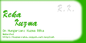 reka kuzma business card